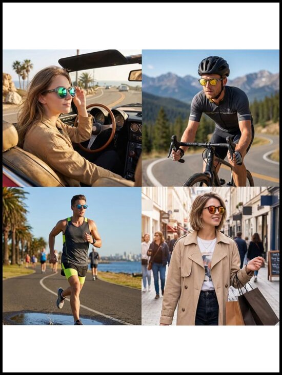 Anti-Scratch Polarized Sunglasses with UV400 Protection TR90 Frame for Driving main image 5